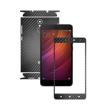 1 + 1 GRATUIT - Xiaomi Redmi Note 4, 4X - Carbon Negru - Folie de protectie Carbon Skinz, Husa Full Body Cover de tip Skin Adeziv pentru Rama Ecran,Carcasa Spate si Laterale 1 + 1 GRATUIT - Xiaomi Redmi Note 4, 4X - Carbon Negru - Folie de protectie Carbon Skinz, Husa Full Body Cover de tip Skin Adeziv pentru Rama Ecran,Carcasa Spate si Laterale