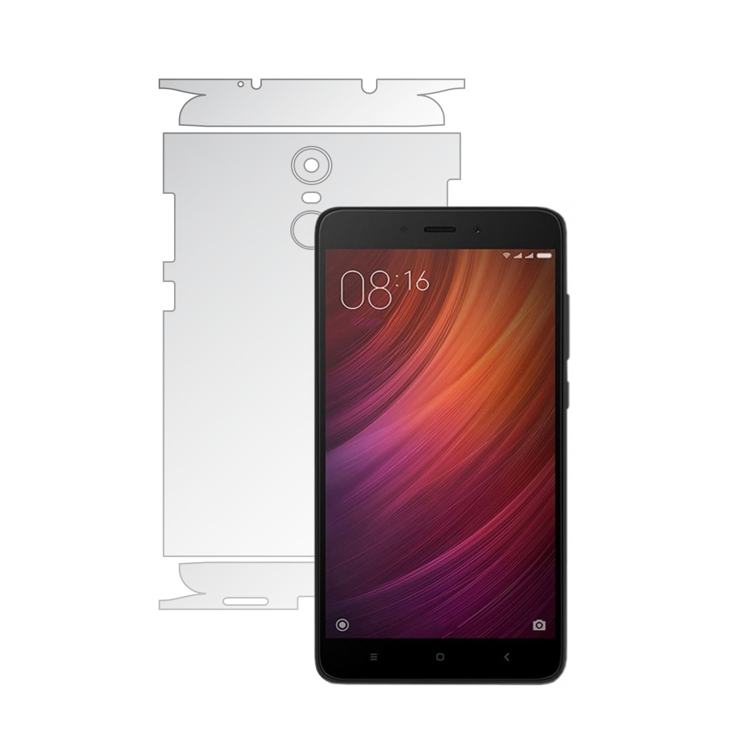 Folie Protectie Invisible Skinz Ultra-Clear AutoRegeneranta, Husa Transparenta de tip Skin Adeziv pentru Carcasa si Laterale, dedicata Xiaomi Redmi Note 4, 4X