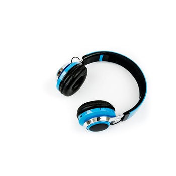 Casti Bluetooth Soundvox™ TM-021 cu microfon, Over The Ear, Radio FM, Albastre Casti Bluetooth Soundvox™ TM-021 cu microfon, Over The Ear, Radio FM, Albastre