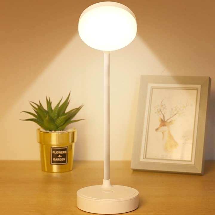 Veioza LED cu protectie oculara, USB reincarcabila, 3 culori ajustabile, flexibila, dimensiuni compacte