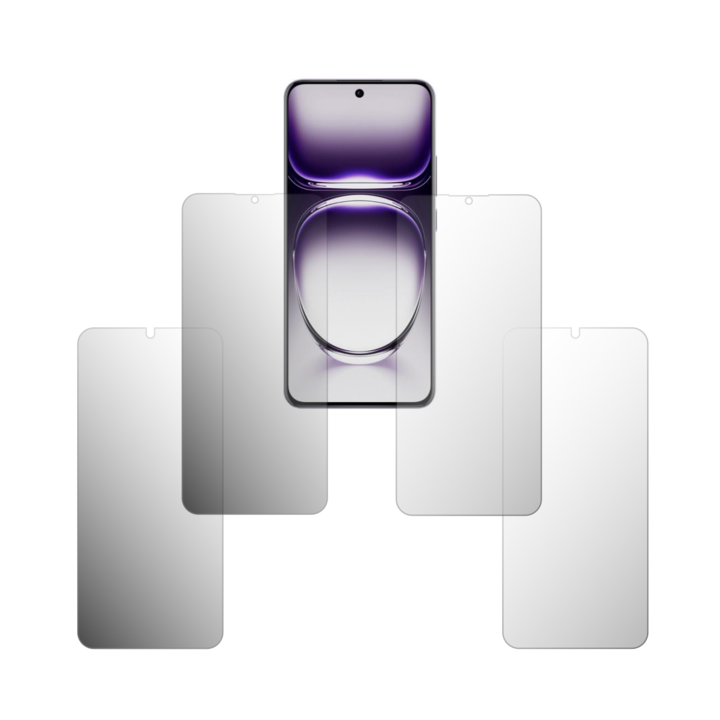 Комплект от 4 протектора за екран Folie24, за Oppo Reno12 Pro, 2X Ultra-Clear + 2X Matte, пълно покритие на дисплея и удобни за калъфи, Залепващи, Гъвкави със саморегенериране