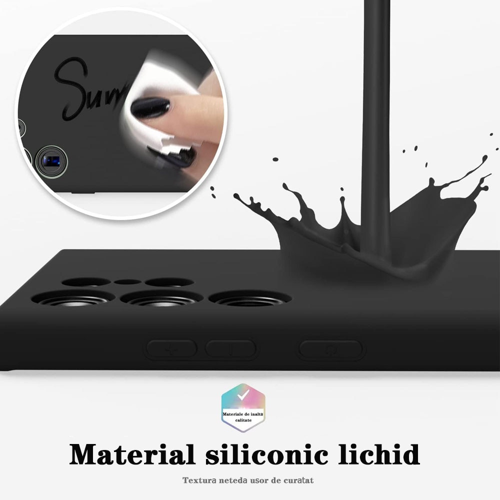 Husa de protectie, Samsung Galaxy S24, silicon, negru, protectie completa, incarcare wireless