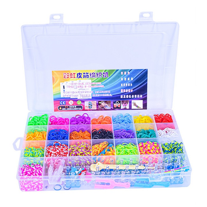 Set bratari elastice 4400 piese, WELUOT, multicolor