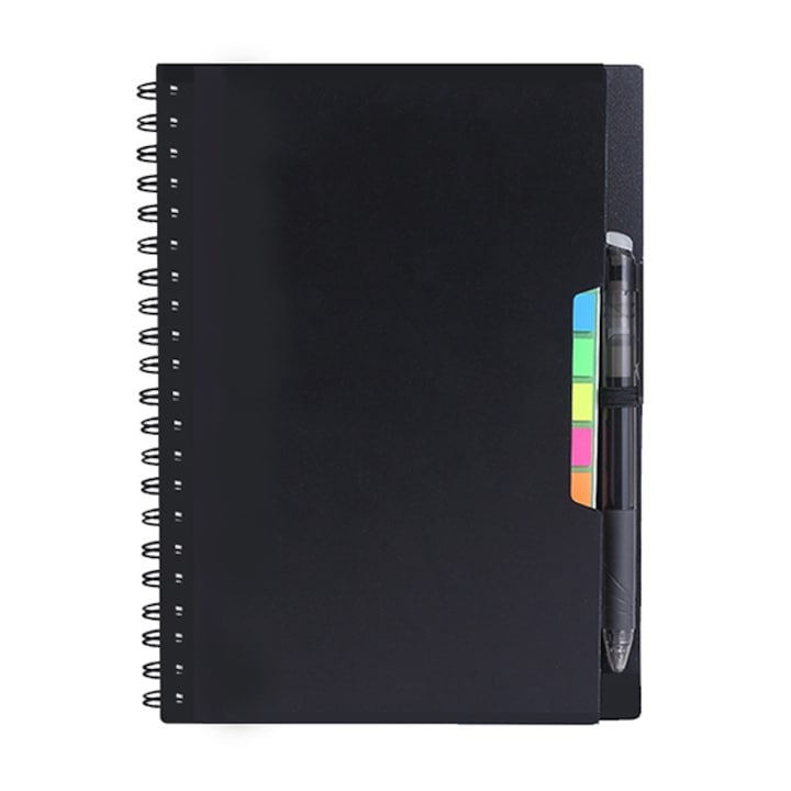 Smart notebook, WELUOT, A5, többször használható, fekete