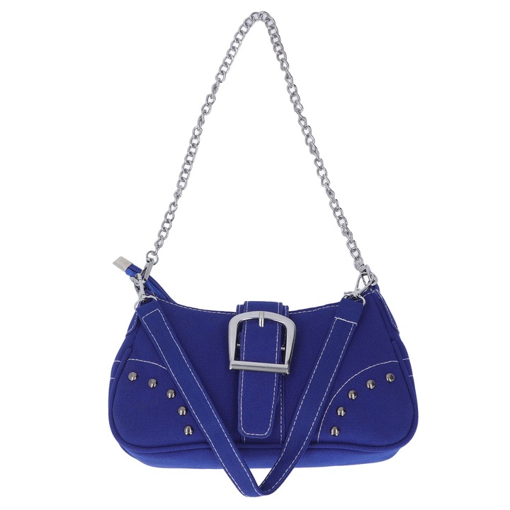 Női válltáska, longziming, modern dizájn, nagy kapacitású, kék