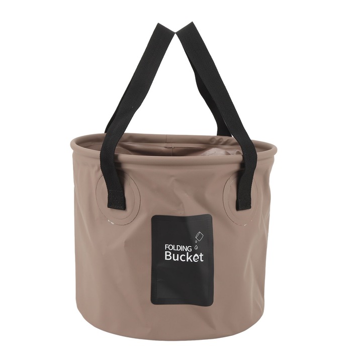 Сгъваема кофа, Enforose, 10л, устойчива на високи температури, преносима, за вода, с дръжка, за къмпинг, риболов, пикник