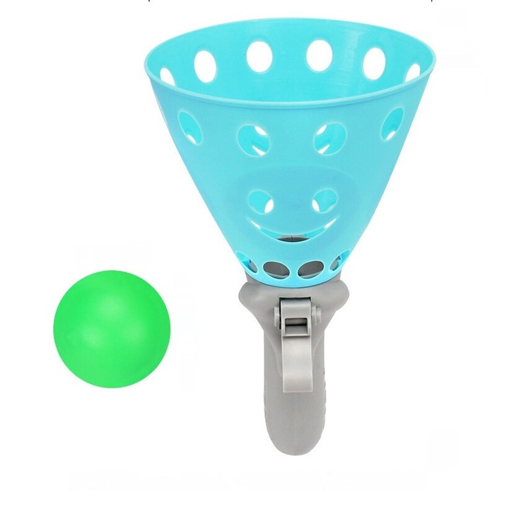 OEM Gyerek katapult labda, kék, +4 éves, szem-kéz koordináció, ökológiai anyag