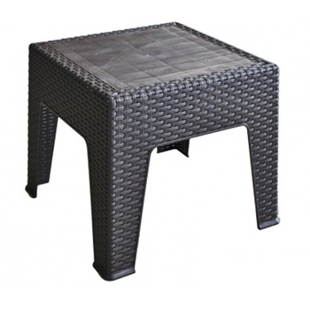 Masa CLASSI RATAN pentru sezlong din poli-ratan culoare cafea Masa CLASSI RATAN pentru sezlong din poli-ratan culoare cafea