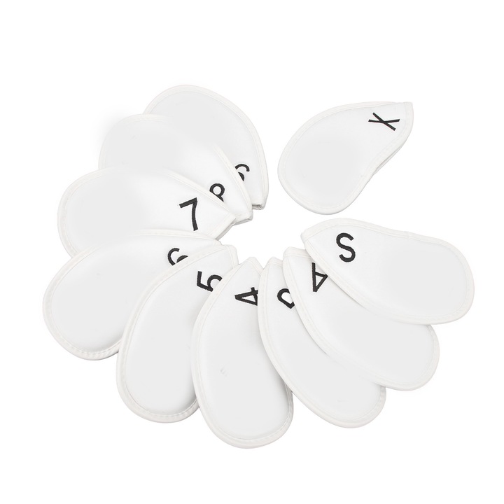 Set 10pcs huse protectie pentru crose de golf Enforose, material PU, stil numar steag Coreean, pentru crose 4-9, P, S, A, X