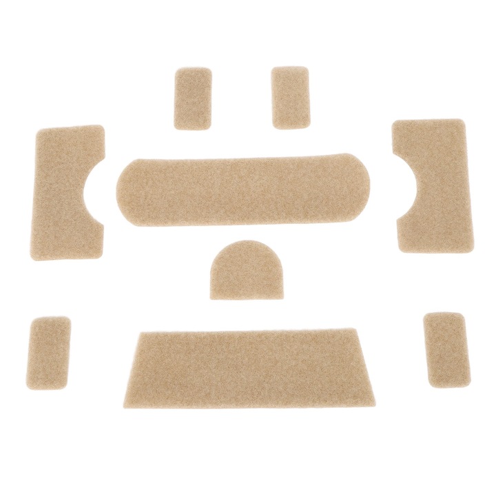 Autocolant cu bucla cu carlig de culoare argila, 9 buc, adeziv puternic, casca de antrenament DIY, adeziv ingrosat pentru spate, carlig si bucla