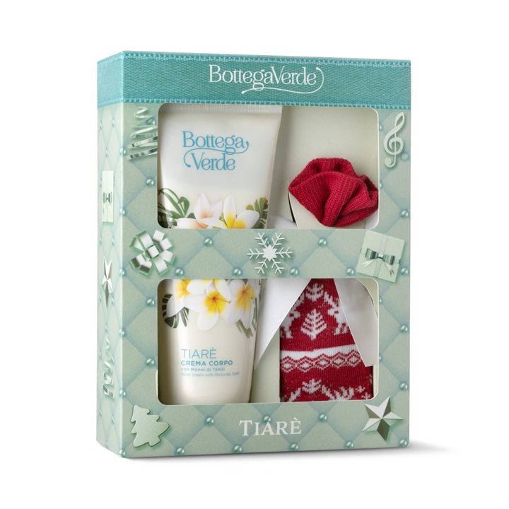Női ajándékkészlet, testápoláshoz, monoi olajjal - Tiare, 200 ML, Bottega Verde