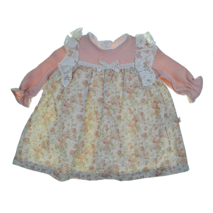 Hosszú ujjú ruha lányoknak Mini Junior RCH-4142, rózsaszín 113533