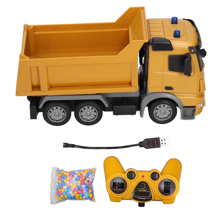 2.4G Model de vehicul de inginerie de jucarie Camion de descarcare cu telecomanda fara fir pentru copii