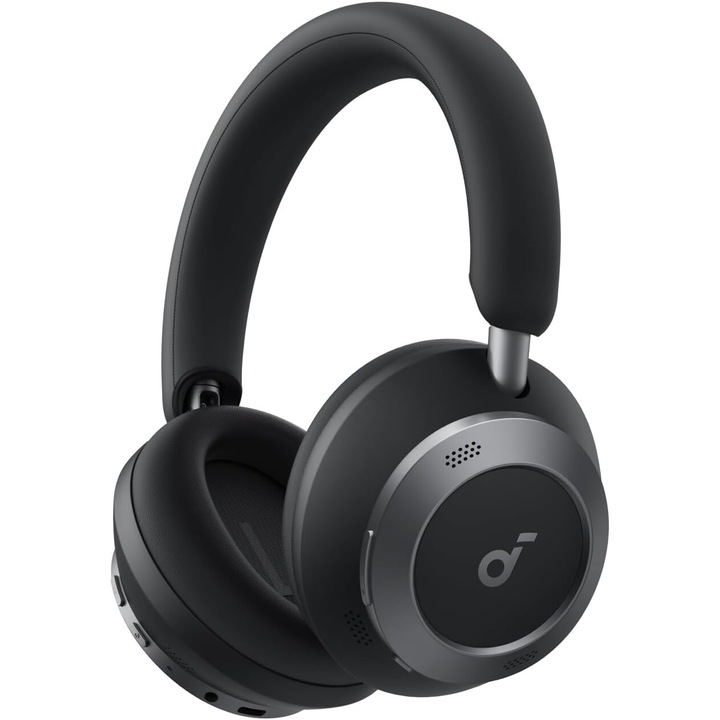 Безжични слушалки Over-Ear Anker Soundcore Space One Pro, Adaptive Active Noise Cancelling, Hi-Res, 6 микрофона, Bluetooth 5.3, Черен