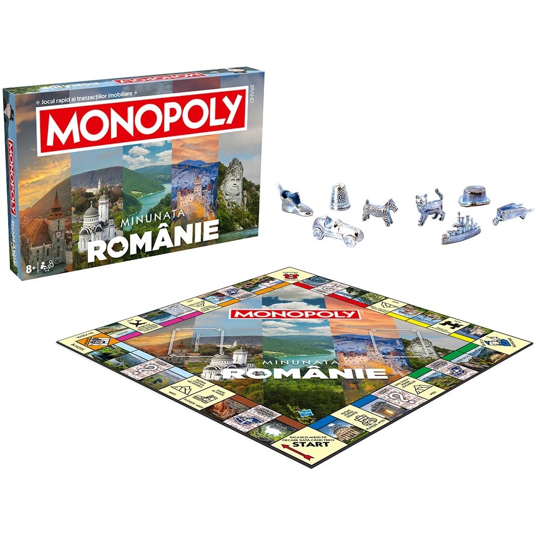 Joc Monopoly Romania - Minunata Romanie, limba romana - editie 2024, 2-6 jucatori, +8 ani
