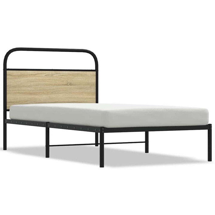 VidaXL ágykeret matrac nélkül 100x190 cm sonoma tölgyfa műfa 17.35 kg 4100252
