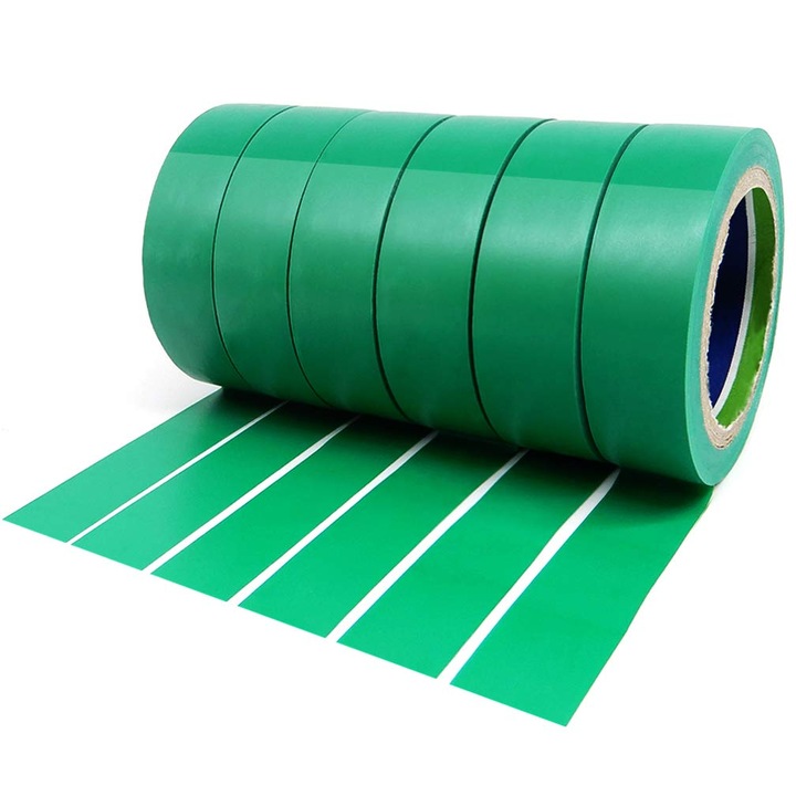 Комплект от 6 електрозалепващи ленти, SACONELL, 17mm x 9m, зелени