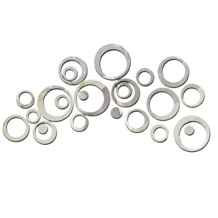 Crystal - Диамантени акрилни декоративни огледала, 3d стикер, мебели за дома, кръг, Направи си сам, декорации за дома, 24 бр./компл.