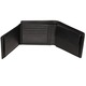 Portofel pentru barbati Bugatti Atlanta, Din piele naturala nappa si poliester, 12 x 9,5 cm, Negru