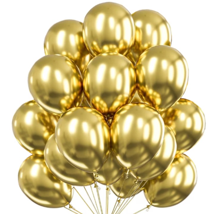 Комплект 50 латексови балона SDEPOT, за партита, събития, годишнини, златни