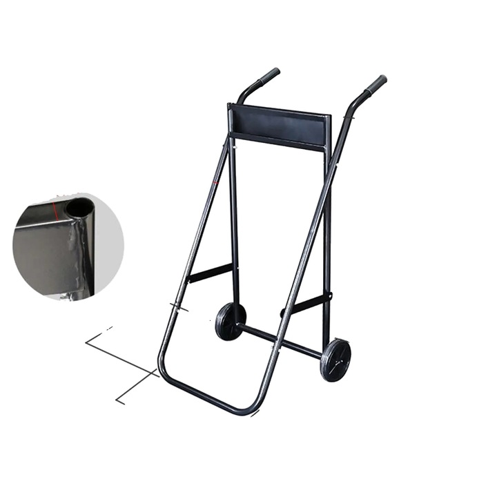 Carucior transport, capacitate mare de incarcare, design pliabil, negru, 47x40x89.5cm