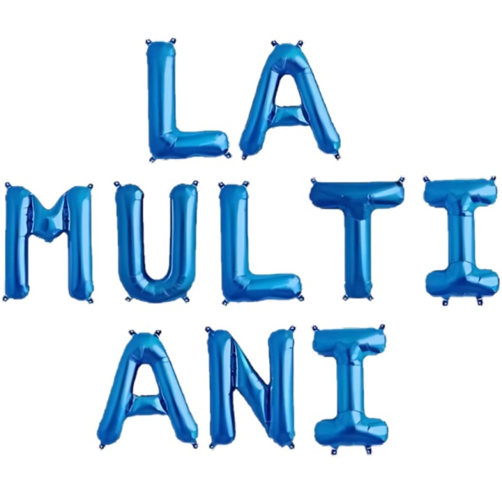 SDEPOT® fólia lufi készlet, üdvözlő üzenettel, 35 cm, kék