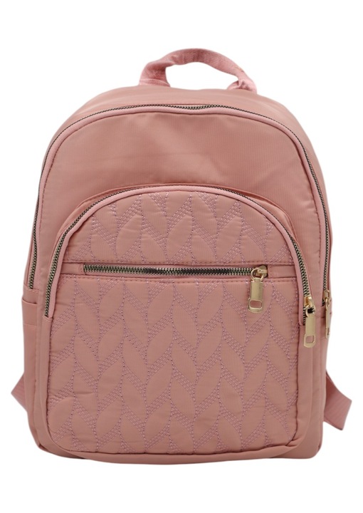 Rucsac dama din material textil rezistent, bretele reglabile, R2276, roz