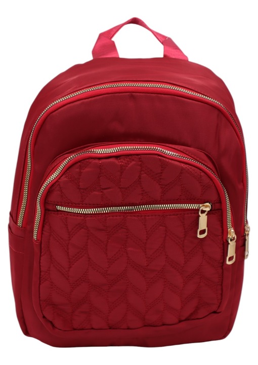 Rucsac dama din material textil rezistent, bretele reglabile, R2276, rosu