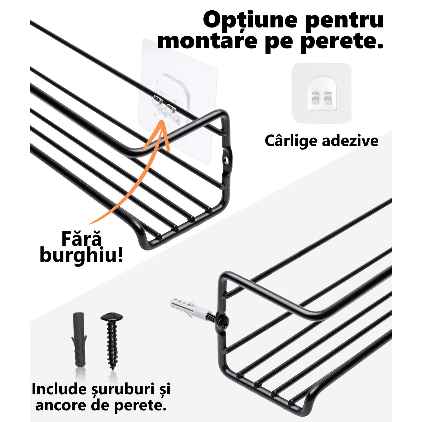 Set de 4 rafturi organizatoare pentru condimente cu 24 de borcane ...