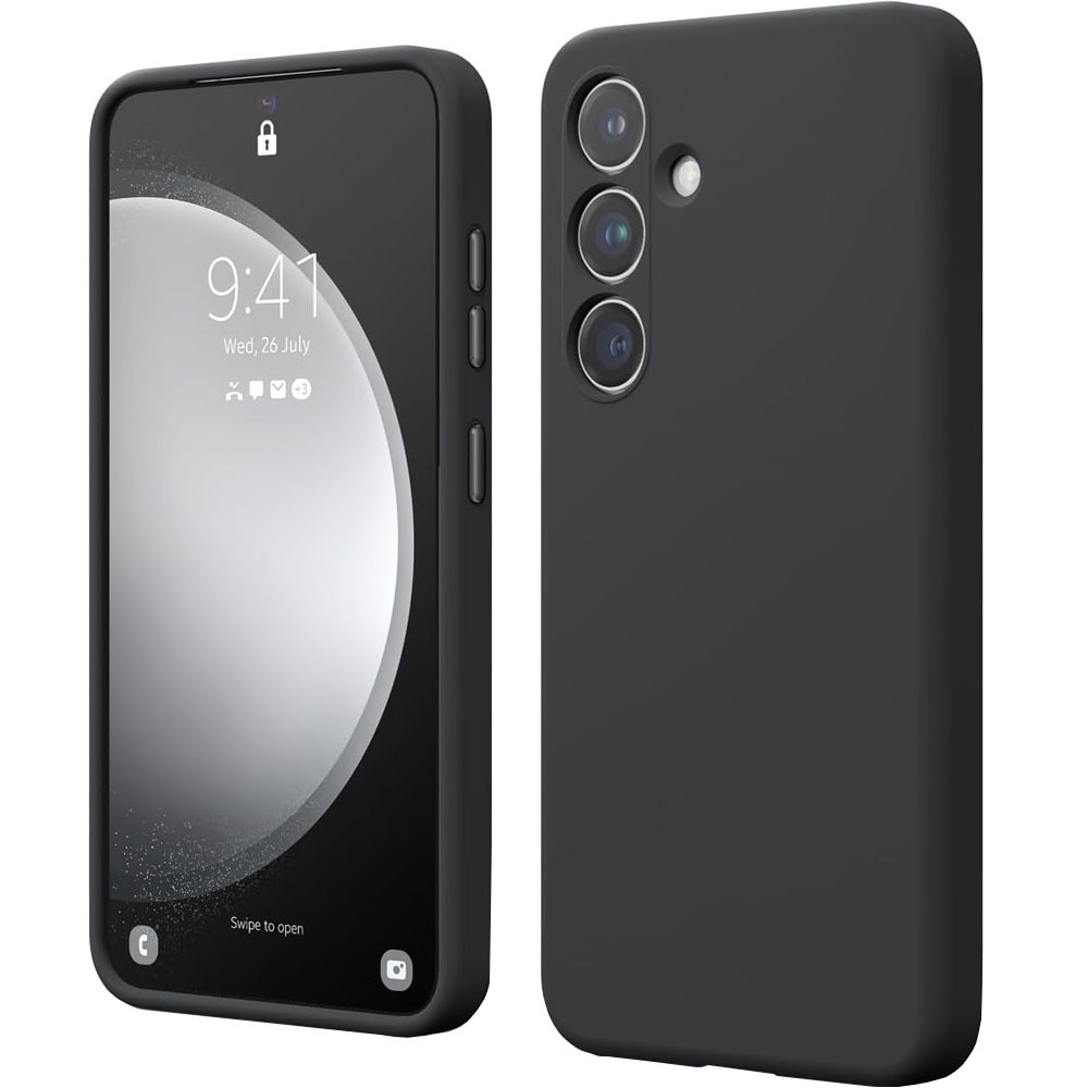 Husa de protectie, Samsung Galaxy S24, silicon, negru, protectie completa, incarcare wireless