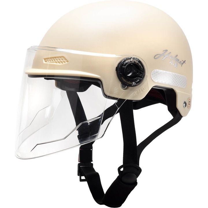 Casca de protectie cu viziera Action One Jump, reglabila, tan