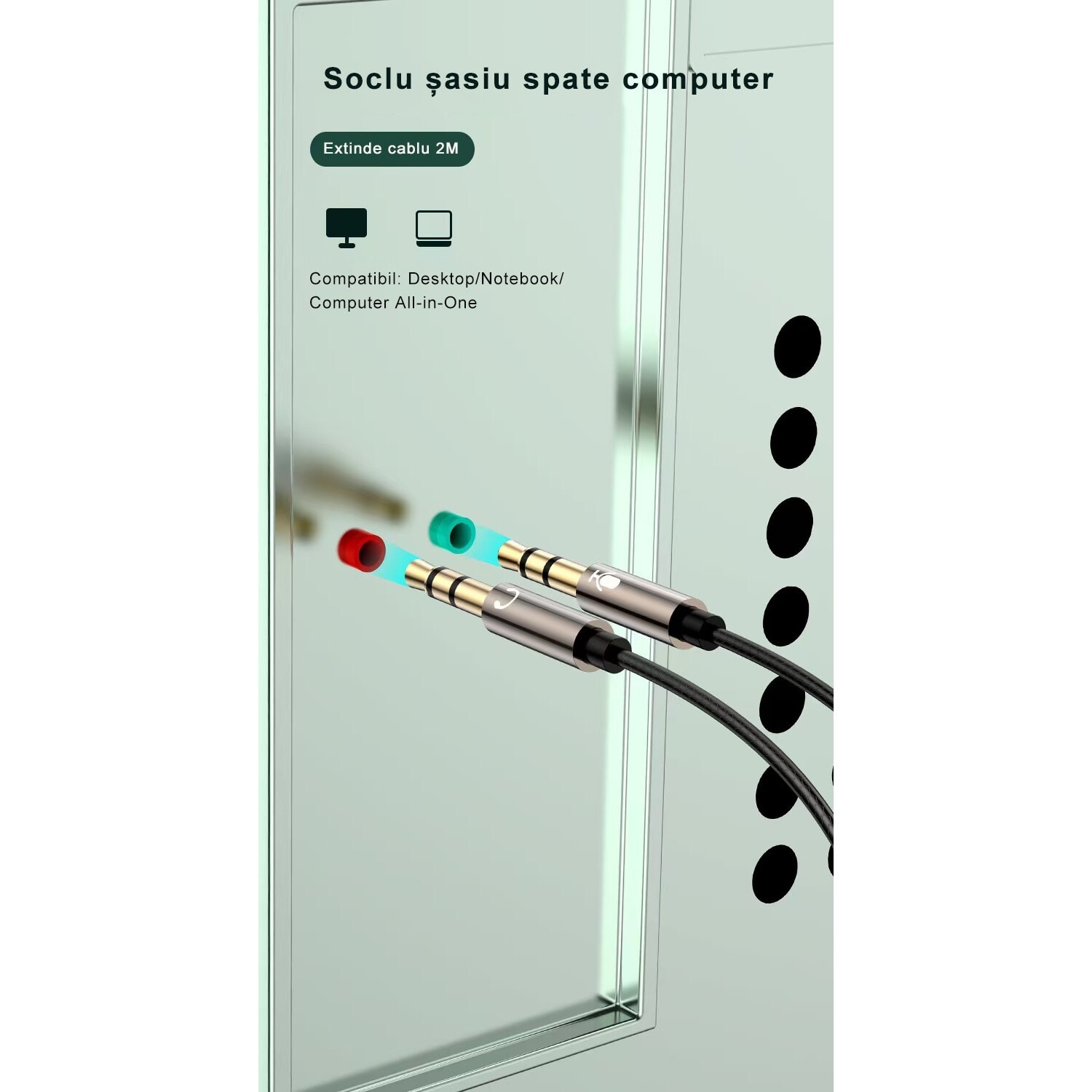 Casti cu fir, Set microfoane lavaliera cu fir, 2 bucati, compatibilitate universala, 3.5mm, rezistente la apa IPX4,2 m, Negre