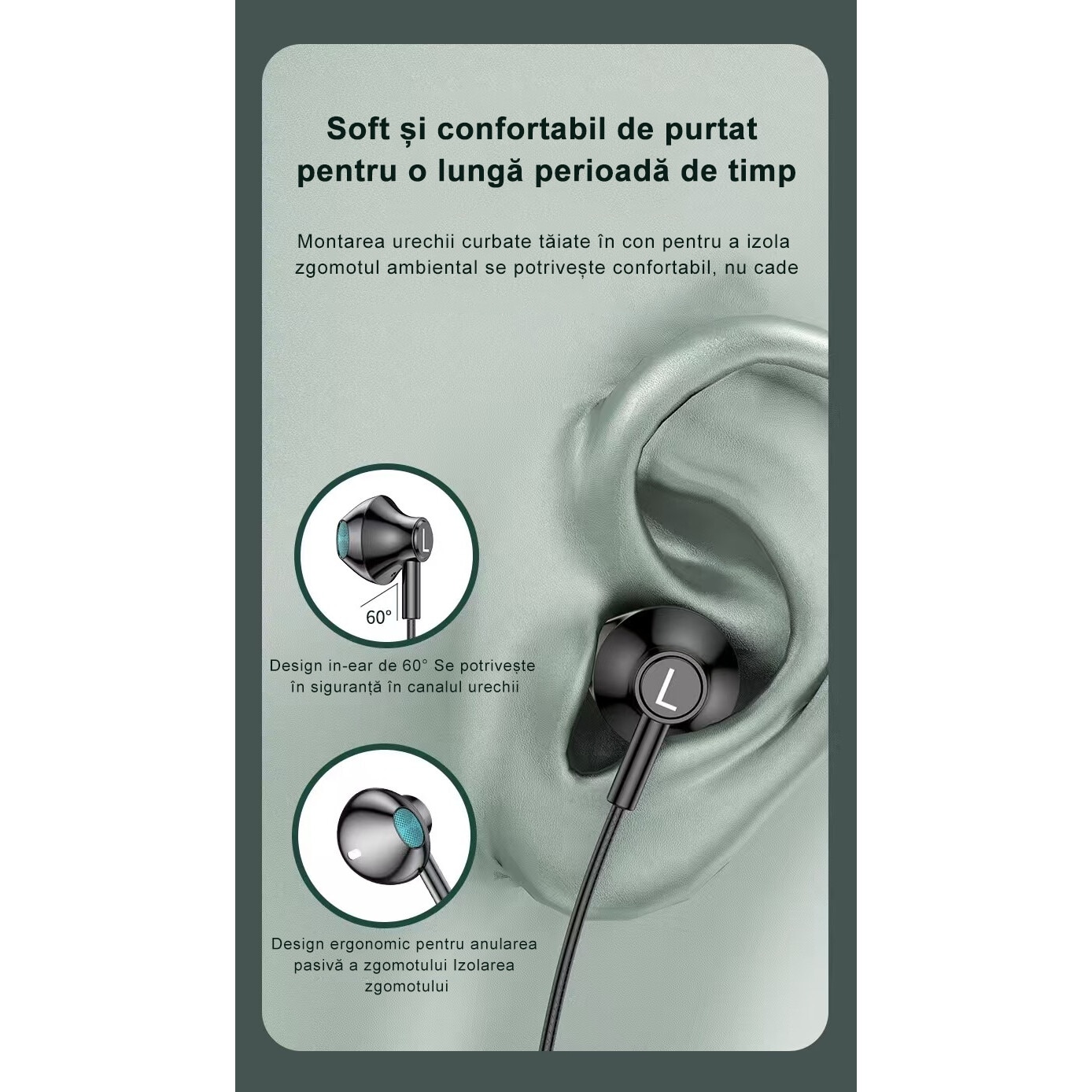 Casti cu fir, Set microfoane lavaliera cu fir, 2 bucati, compatibilitate universala, 3.5mm, rezistente la apa IPX4,2 m, Negre