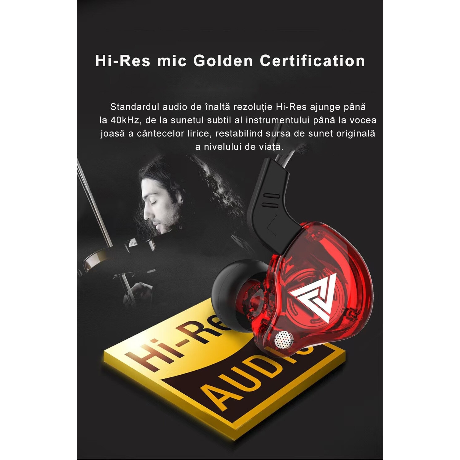 Casti Edifier, cu fir, intraauriculare - butoni, pentru smartphone，3.5mm, telecomanda pentru apeluri/volum，1.2 m，sunet HiFi, alb