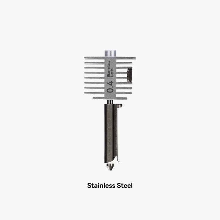 Hotend rozsdamentes acél fúvókával, Bambu Lab, 0,4 mm, Bambu Lab A1 és A1 Mini számára