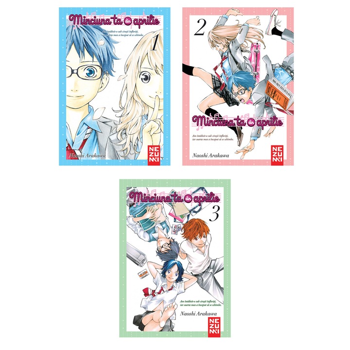 Pachet Minciuna ta din aprilie 3 volume - Naoshi Arakawa