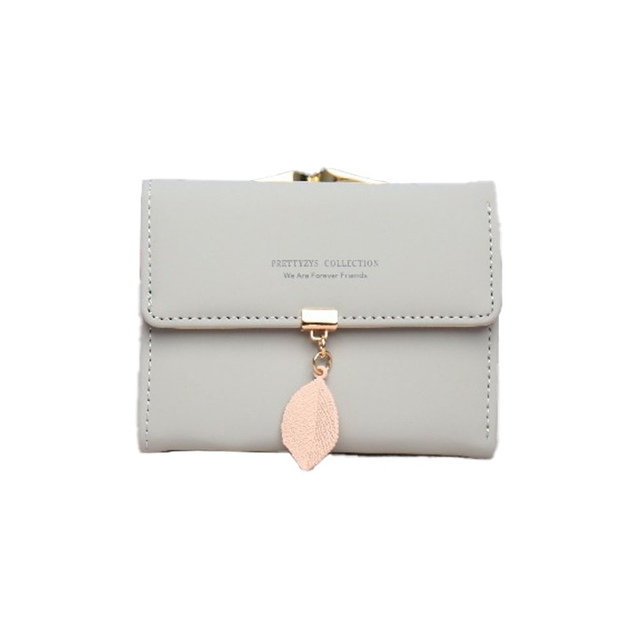 Portofel dama piele lacuita, cu 6 sloturi pentru carduri, dimensiune One Size, Verde, One Size