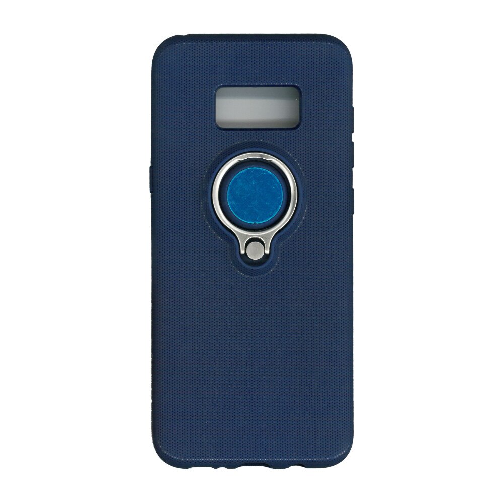 Husa EuroCELL din silicon, cu magnet si inel suport pentru Galaxy S8 plus, albastru