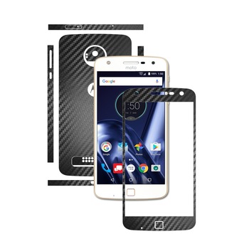 1 + 1 GRATUIT - Motorola Moto Z Play - Carbon Negru - Folie de protectie Carbon Skinz, Husa Full Body Cover de tip Skin Adeziv pentru Rama Ecran,Carcasa Spate si Laterale 1 + 1 GRATUIT - Motorola Moto Z Play - Carbon Negru - Folie de protectie Carbon Skinz, Husa Full Body Cover de tip Skin Adeziv pentru Rama Ecran,Carcasa Spate si Laterale