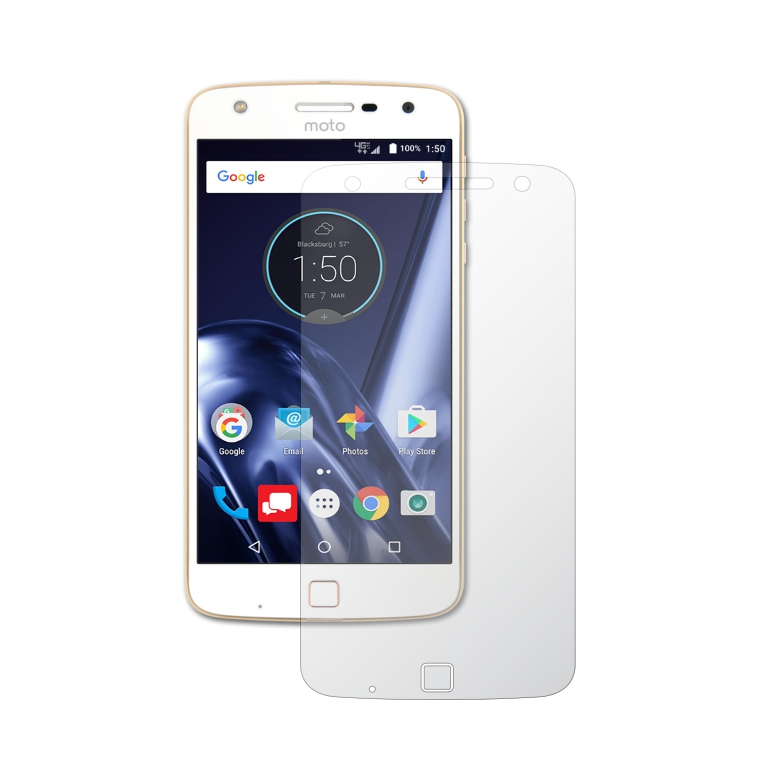 Set 2 Folii Protectie Ecran, Acoperire Totala, Adezive si Foarte Flexibile, Invisible Skinz Ultra-Clear HD pentru Motorola Moto Z Play
