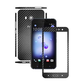 1 + 1 GRATUIT - HTC U11 - Carbon Negru - Folie de protectie Carbon Skinz, Husa Full Body Cover de tip Skin Adeziv pentru Rama Ecran,Carcasa Spate si Laterale 1 + 1 GRATUIT - HTC U11 - Carbon Negru - Folie de protectie Carbon Skinz, Husa Full Body Cover de tip Skin Adeziv pentru Rama Ecran,Carcasa Spate si Laterale