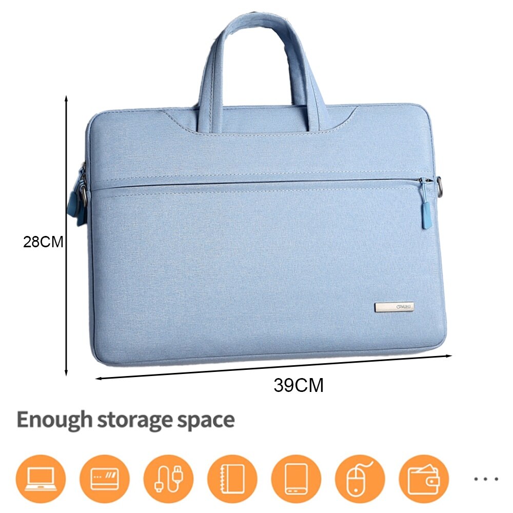 Geanta laptop AMRINUGL, capacitate mare, design usor, rezistenta la apa, albastra, 14 inch