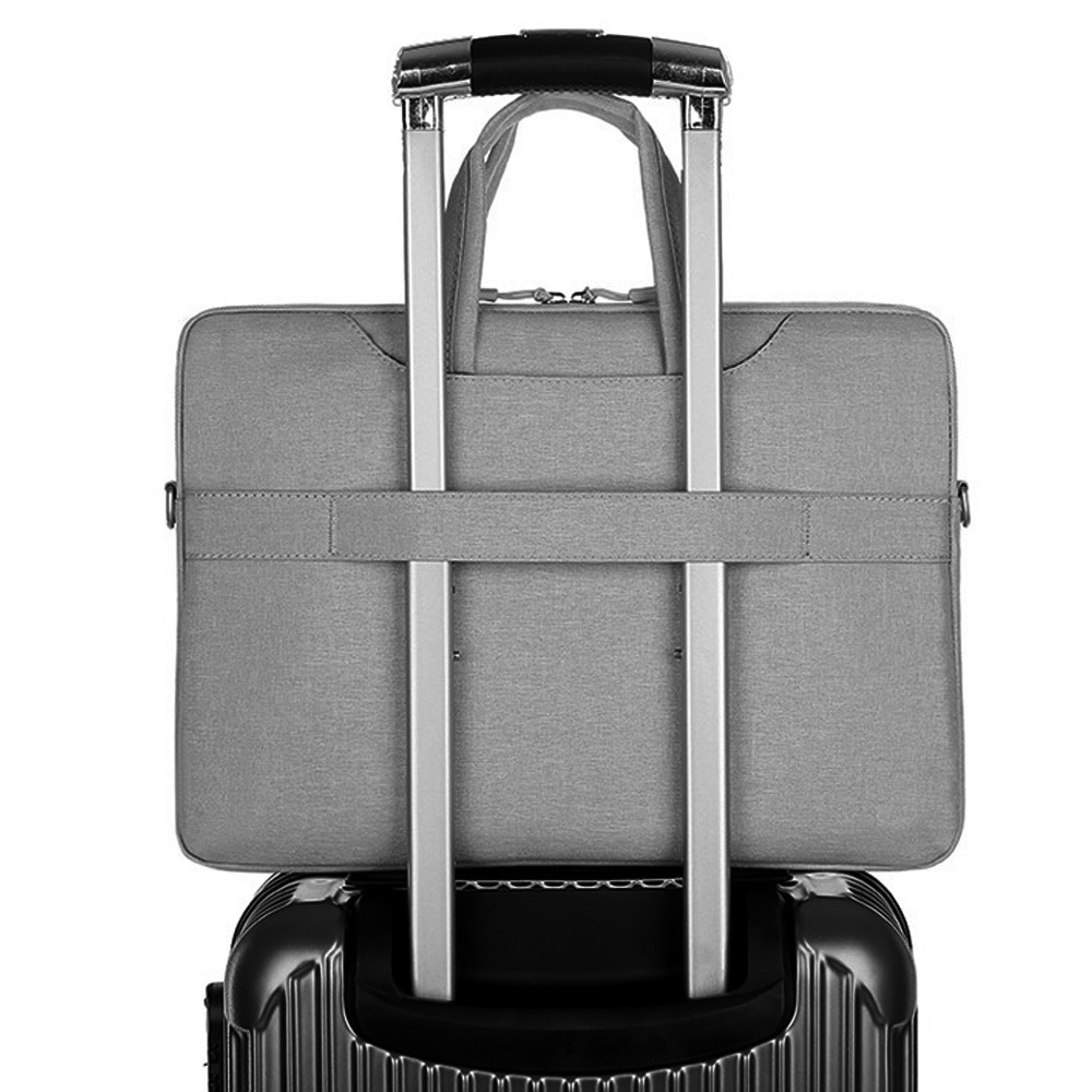 Geanta laptop AMRINUGL, capacitate mare, design usor, rezistenta la apa, gri