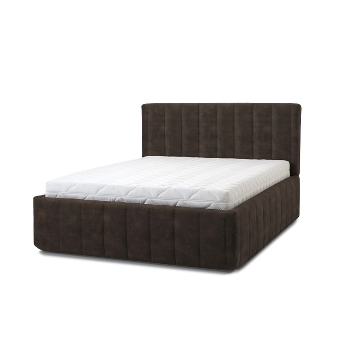 Тапицирано легло Calma Grande, Плюш, шоколад, 180х200