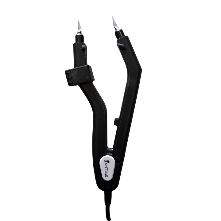 Aparat profesional pentru extensii par NANO PLUS, Pantera Hair, pentru metoda keratinei, 220 C, Negru