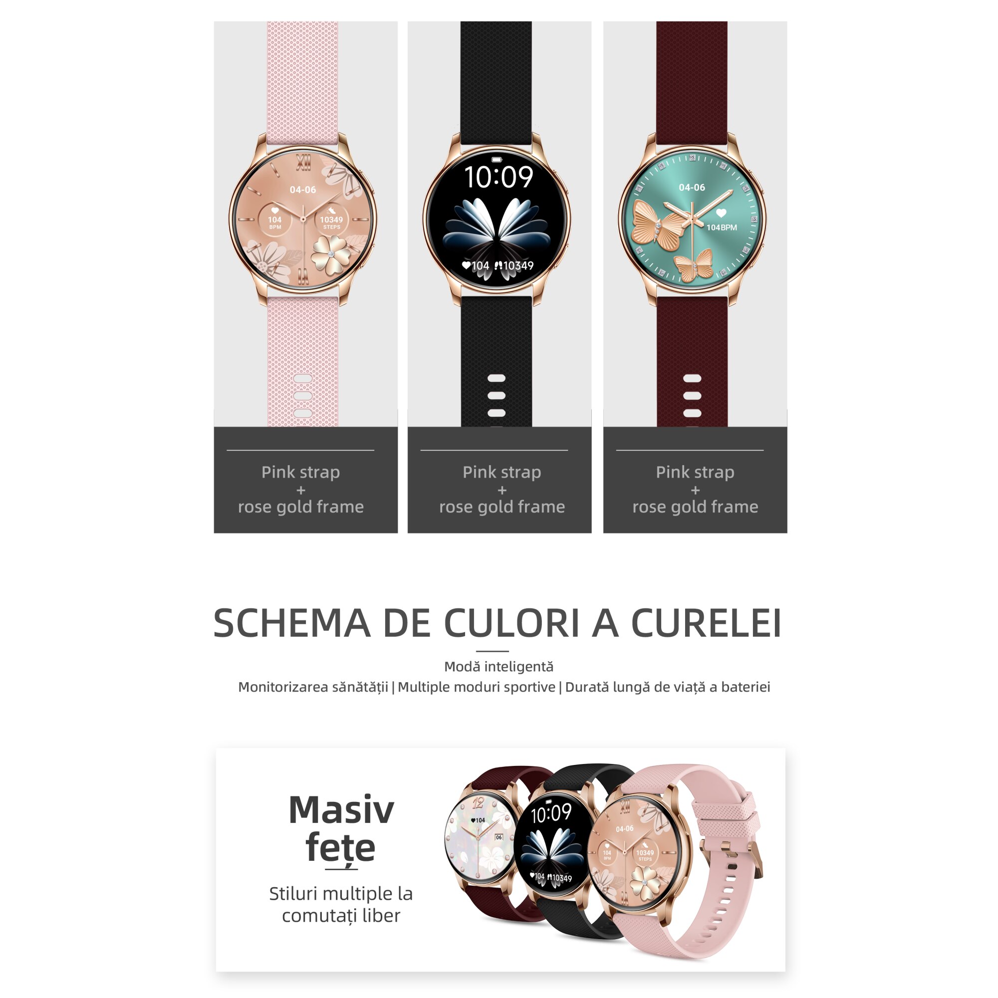 Ceas Smartwatch, AMOLED, ecran HD 1.32