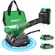 Masina de nivelare cu vibratii pentru gresie, Shawty®, S0044, 130mm ventuza, 6 trepte viteza, 2 Baterii, 2000mAh, pentru 30-120cm placilor, Negru/Verde