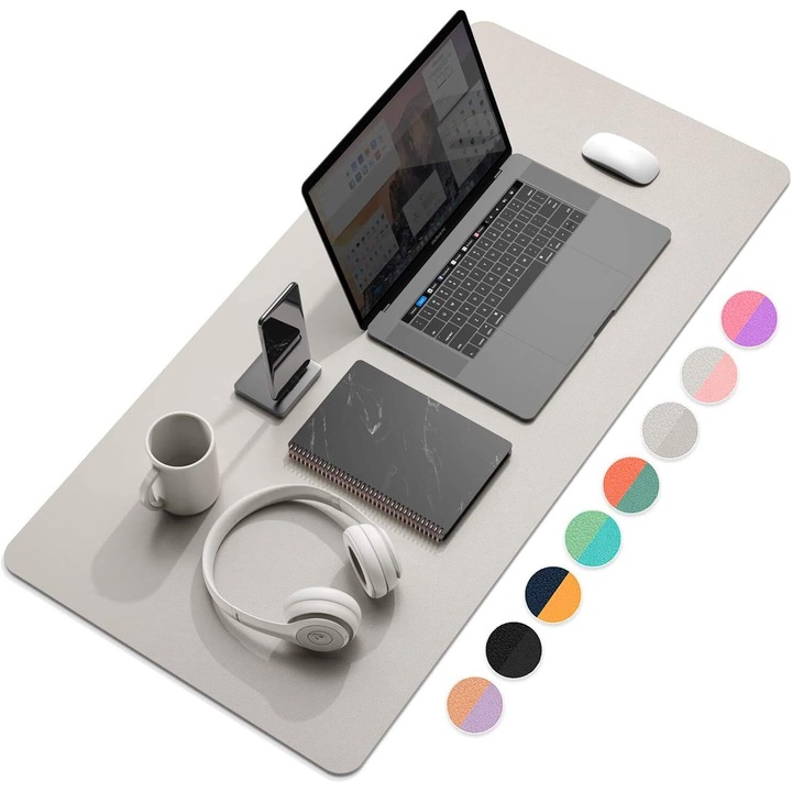 Mousepad multifunctional Zeaicos, 2 in 1, impermeabil, 23.6x13.7 inch, culoare diferita pe fiecare parte