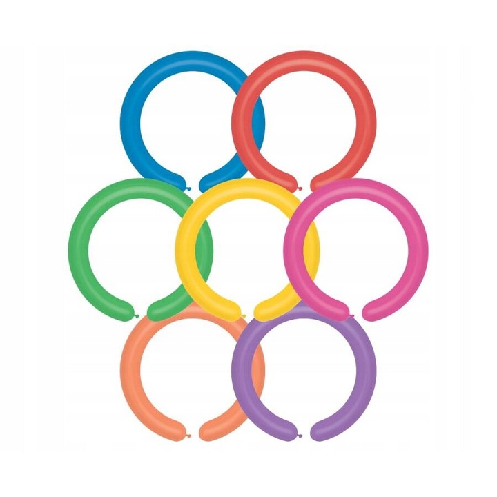 Pasztell lufik keveréke, Gemar, D4, 100 db, többszínű, 2"