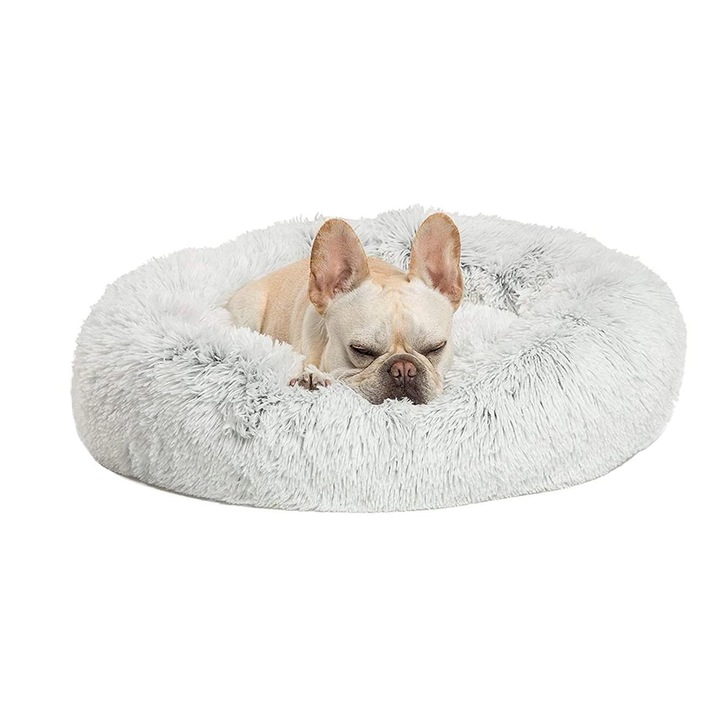 Culcus captusit moale pentru caini si pisici NYTRO, 80 cm, Gri